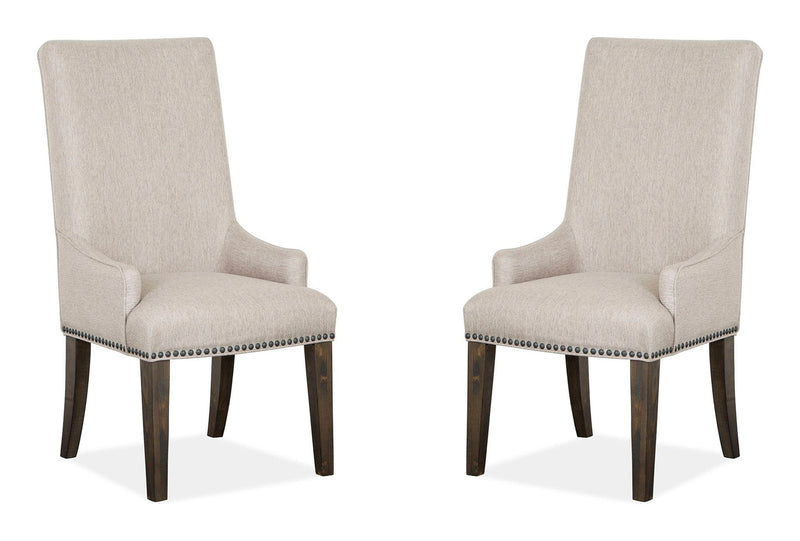 Bellamy - Upholstered Host Chair (Set of 2) - Peppercorn