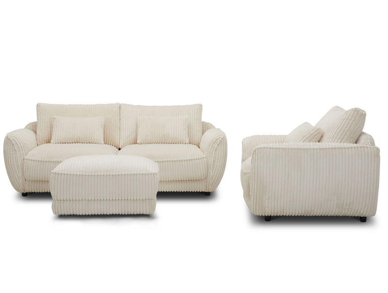 Utopia - Ottoman With Casters - Mega Ivory