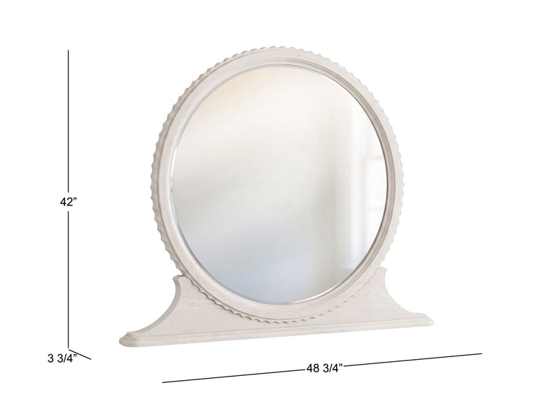 Vivienne - Round Mirror - Whisper White
