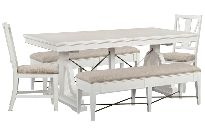 Heron Cove - Extendable Trestle Dining Table Set